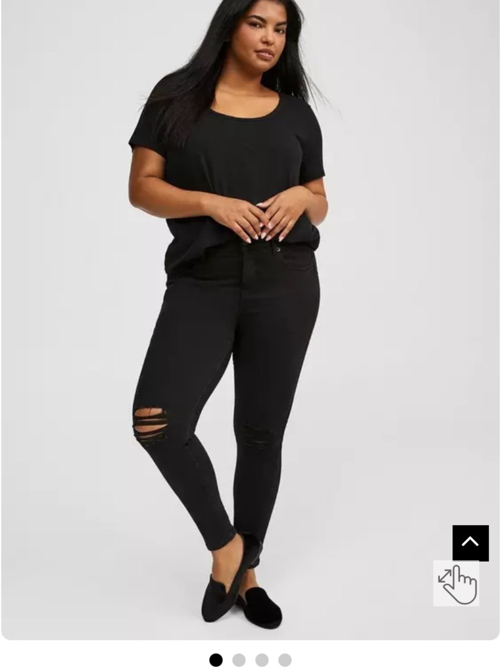 TORRID Black Ripped Skinny Jeans Size 26 Short
